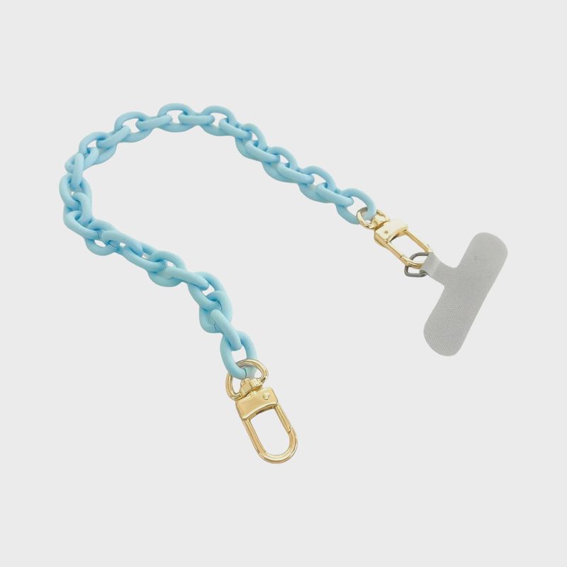 Matte Enamel Phone Chain | Light Blue