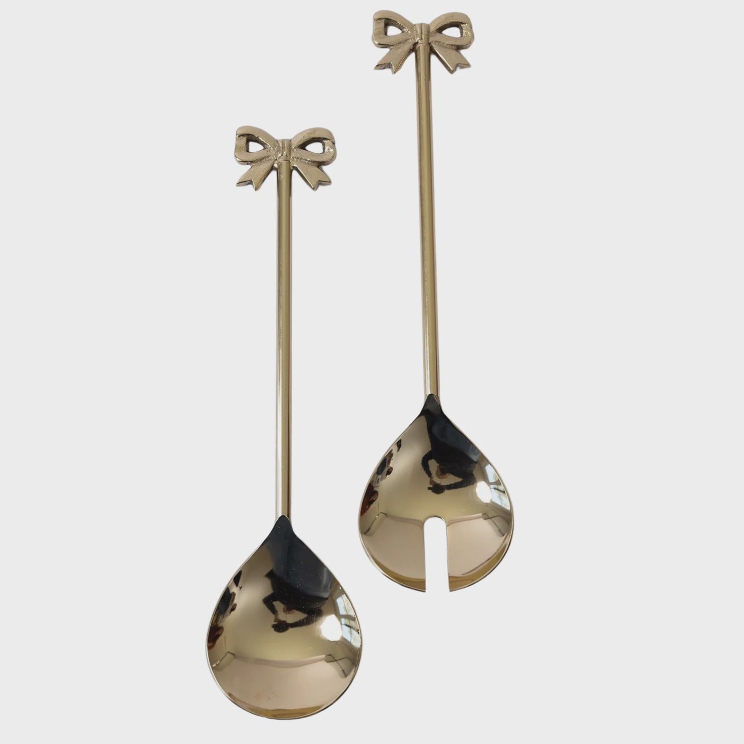 Bow Salad Server Set | Gold