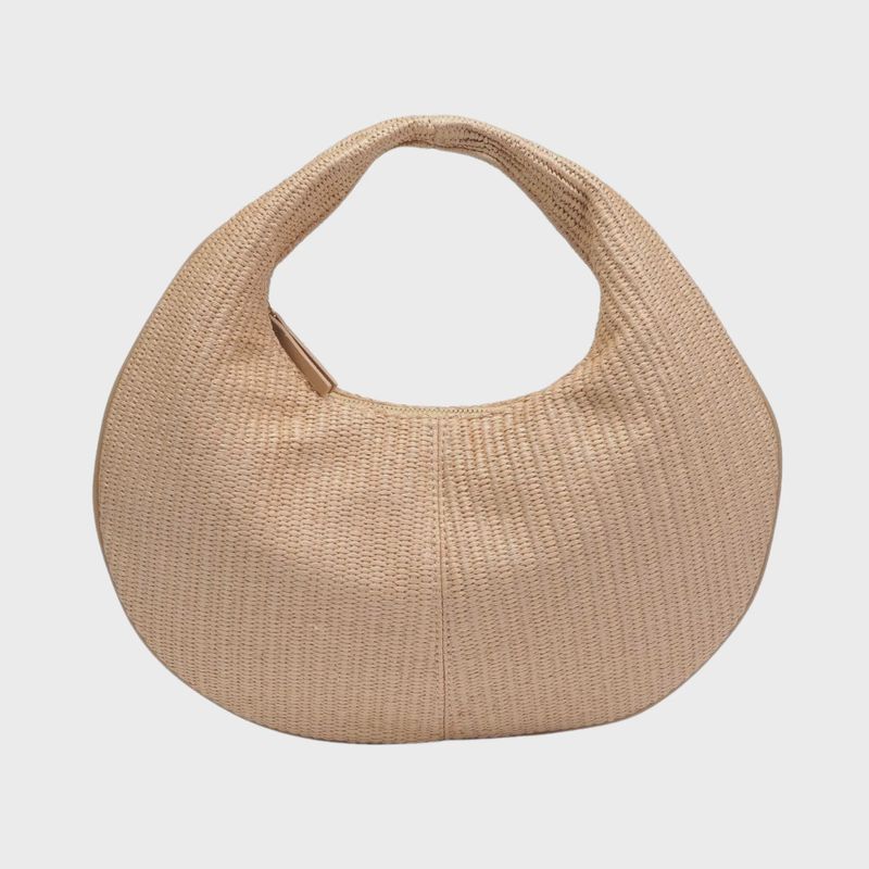 Farrah Straw Hobo | Natural