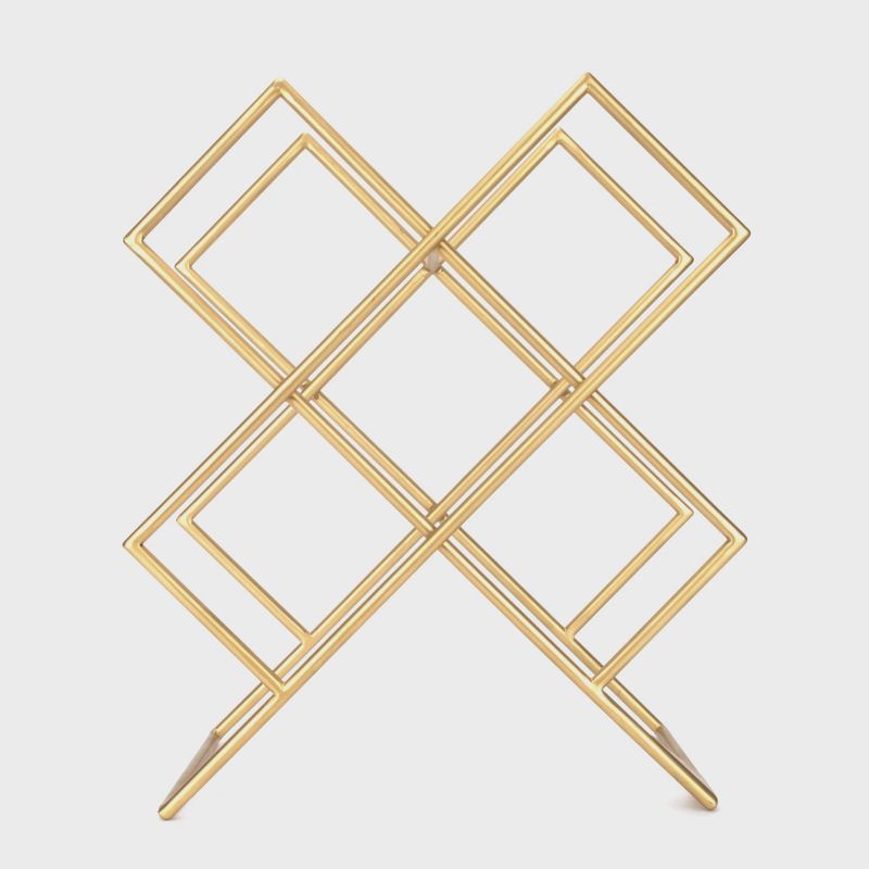 5 Section Standing Metal Gold Wine Rack