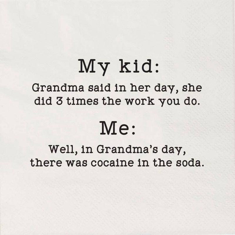Grandma Said In Her Day Cocktail Napkins