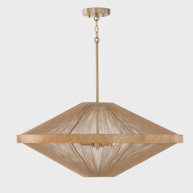 Natural Woven Pendant Light | 4 Light