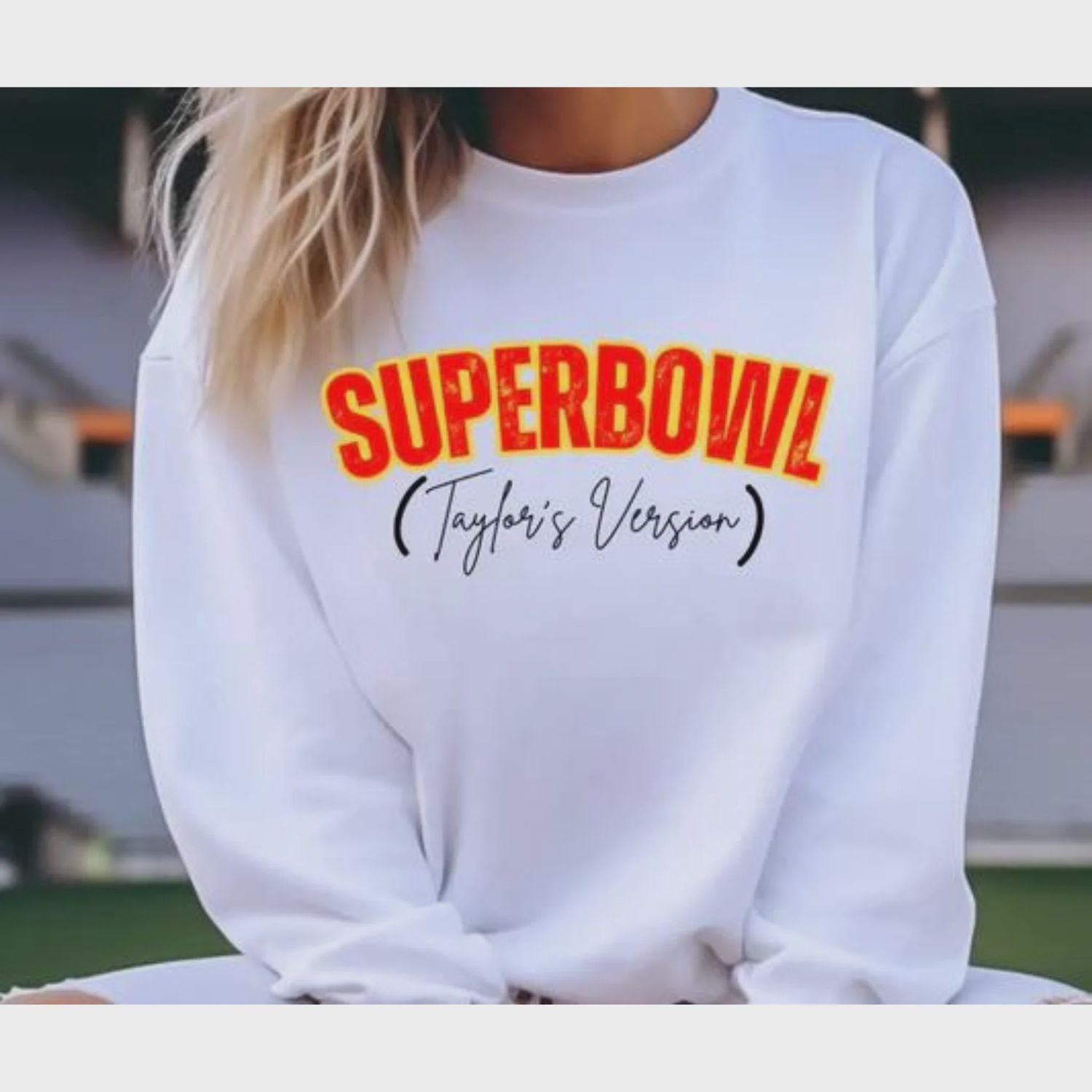 Superbowl (Taylor&#39;s Version) Crewneck in Ash Gray
