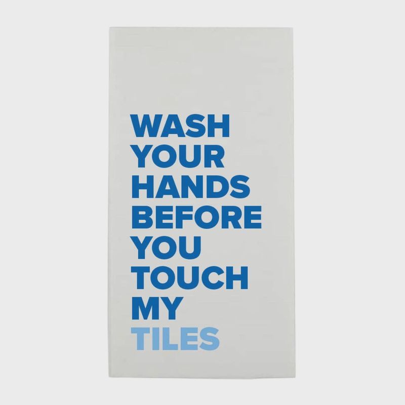 Wash Your Hands Before You Touch My Tiles Mahjong Guest Towels | Set of 25