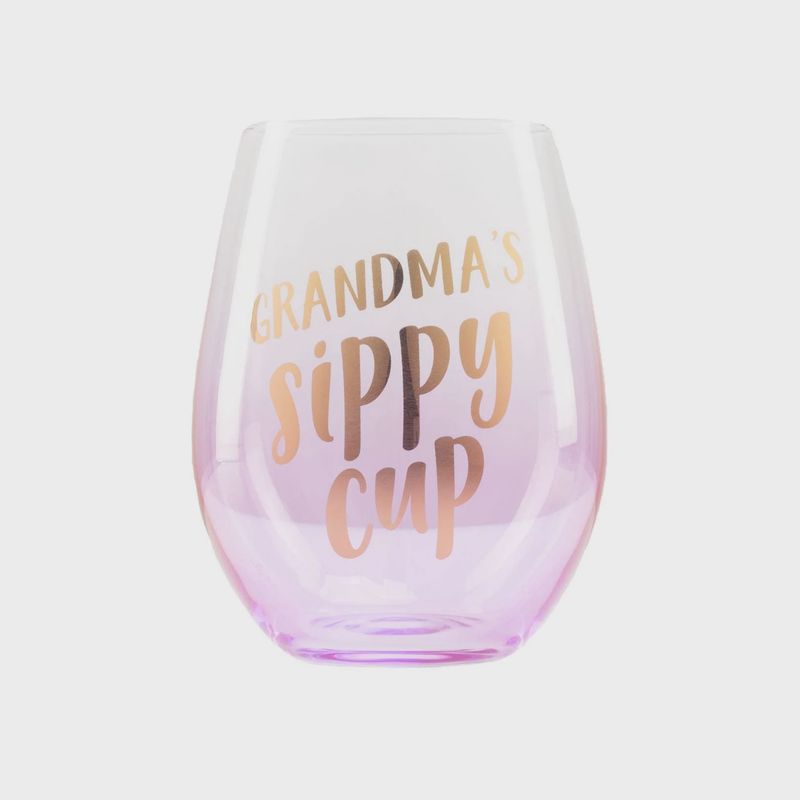 Grandma's Sippy Cup Wine Glass