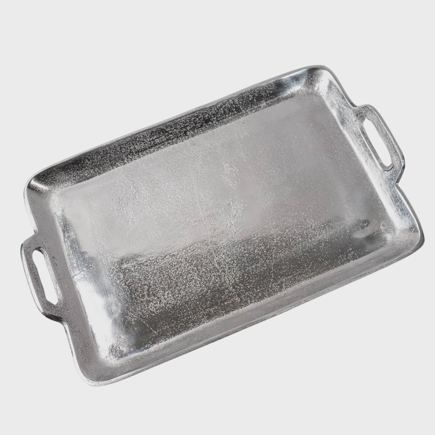 Silver Textured Serving Tray