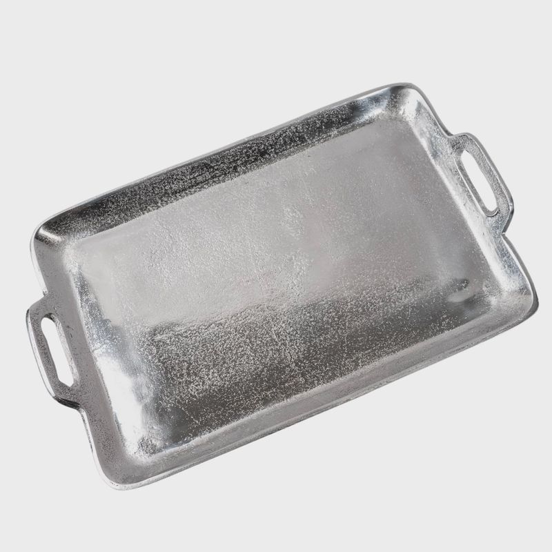 Silver Textured Serving Tray