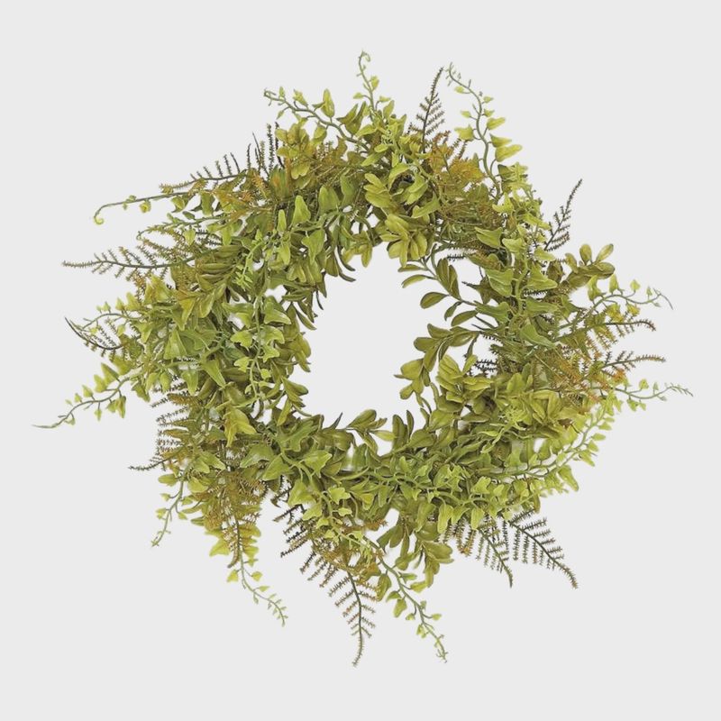 Mixed Fern Table Wreath | 6.5&quot;