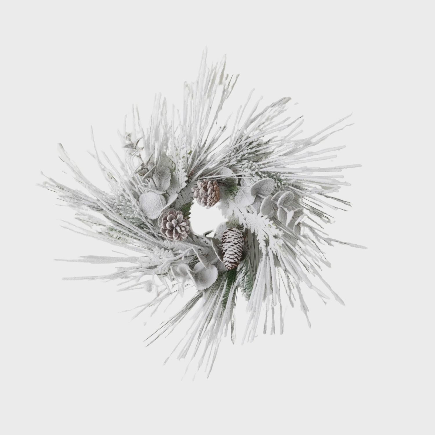 Heavily Flocked Accent Candle Ring | 4.5&quot;