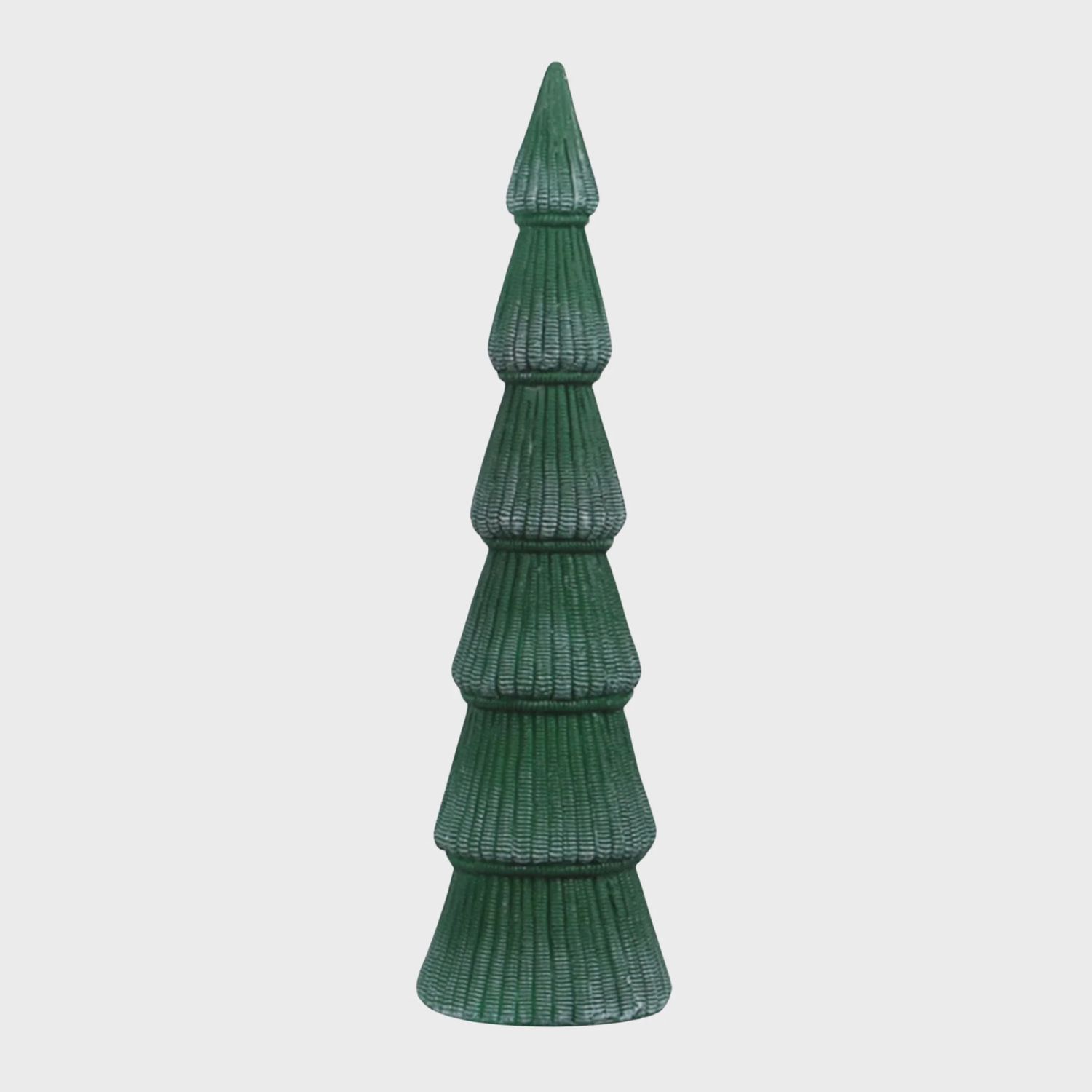 Resin Tabletop Christmas Tree with Basket-weave Texture