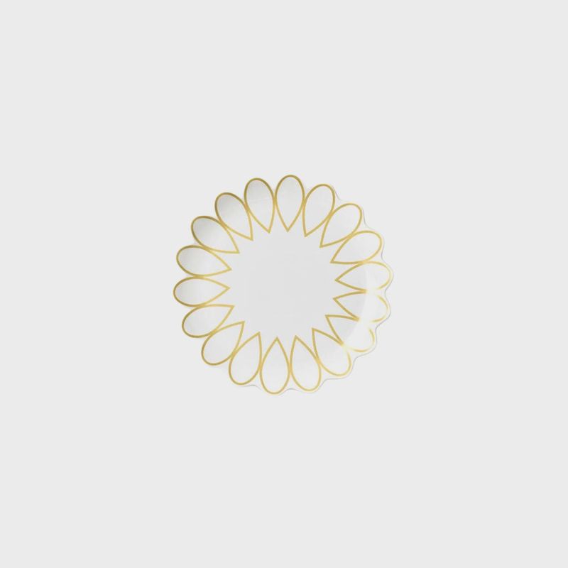 Deco Gold Scallop Dinner Plate
