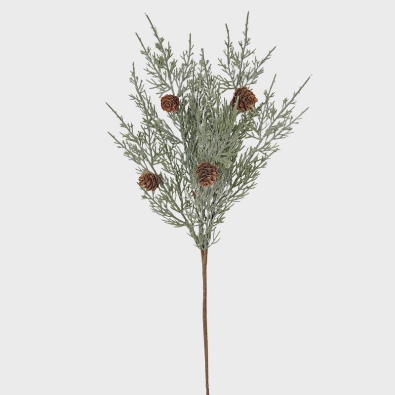 Flocked Sage Cedar Bush | 18&quot;