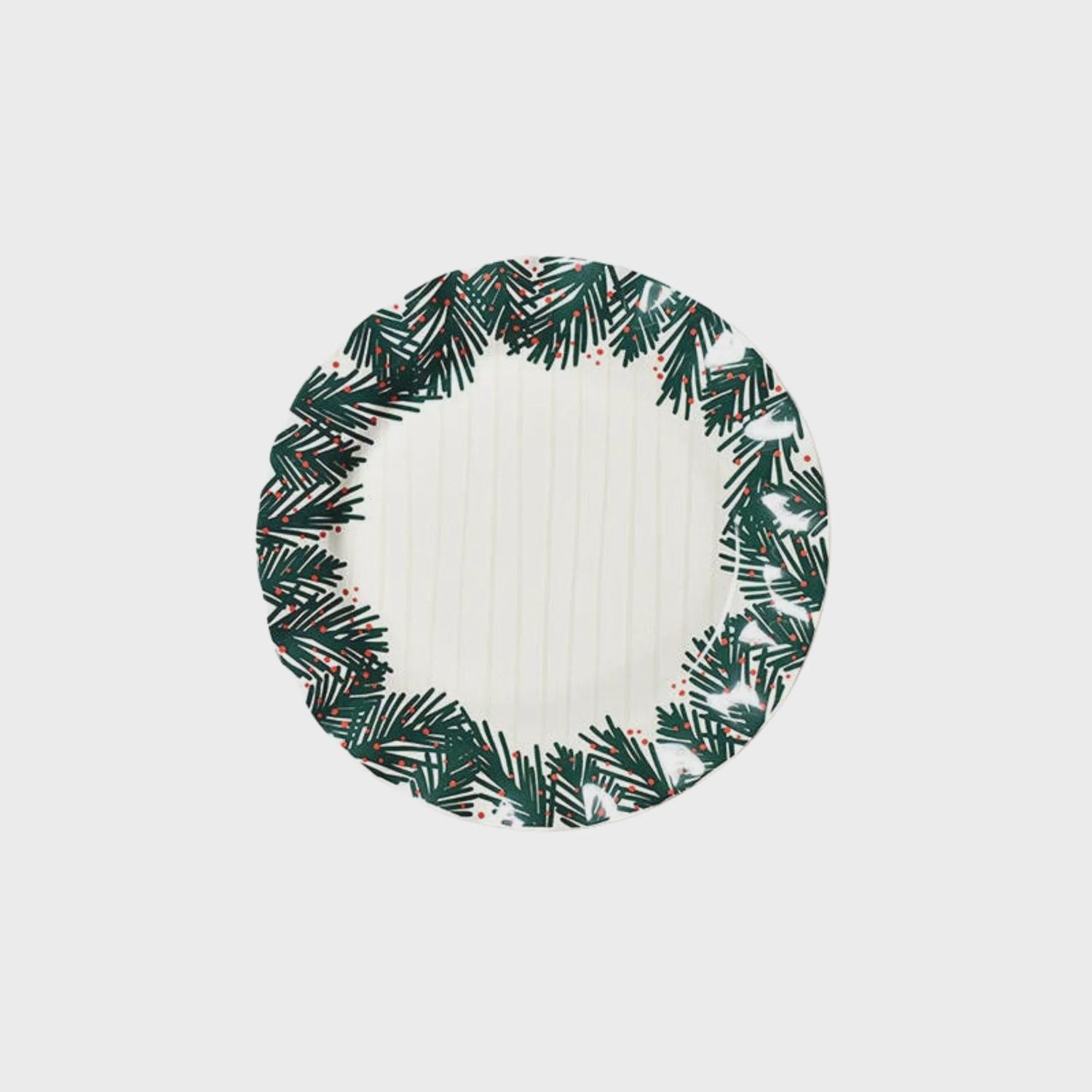 Balsam Stripes Ruffle Dinner Plate