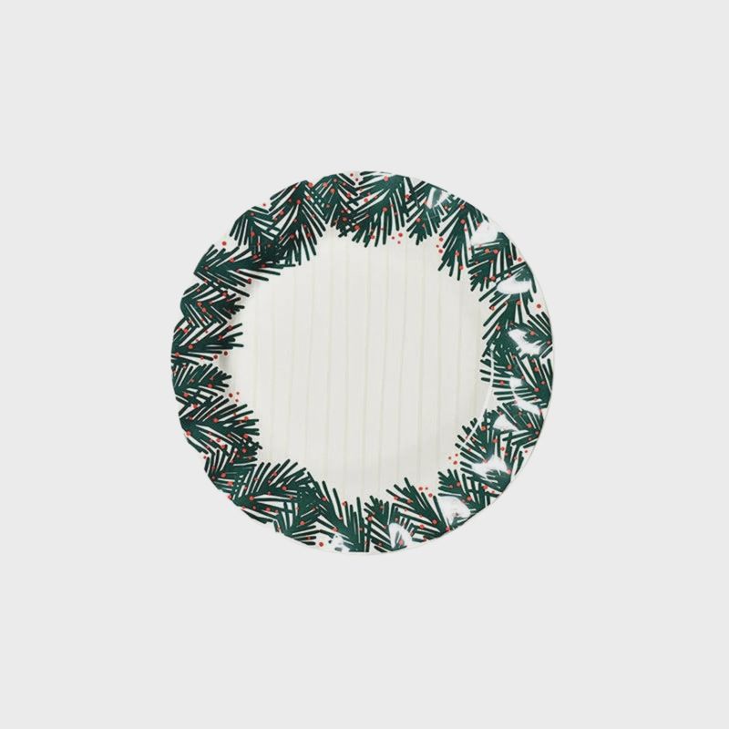 Balsam Stripes Ruffle Dinner Plate