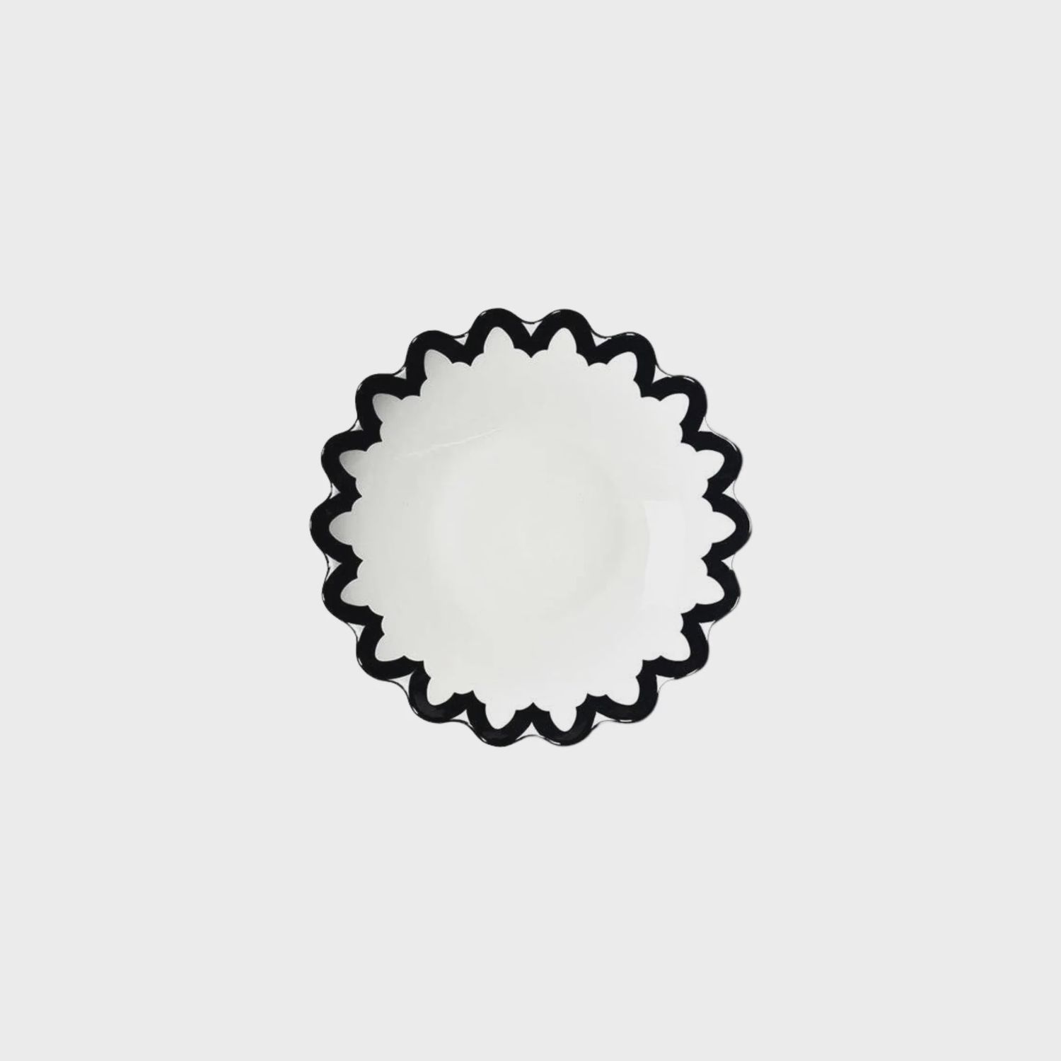 Black Arabesque Scallop 11&quot; Pasta Bowl