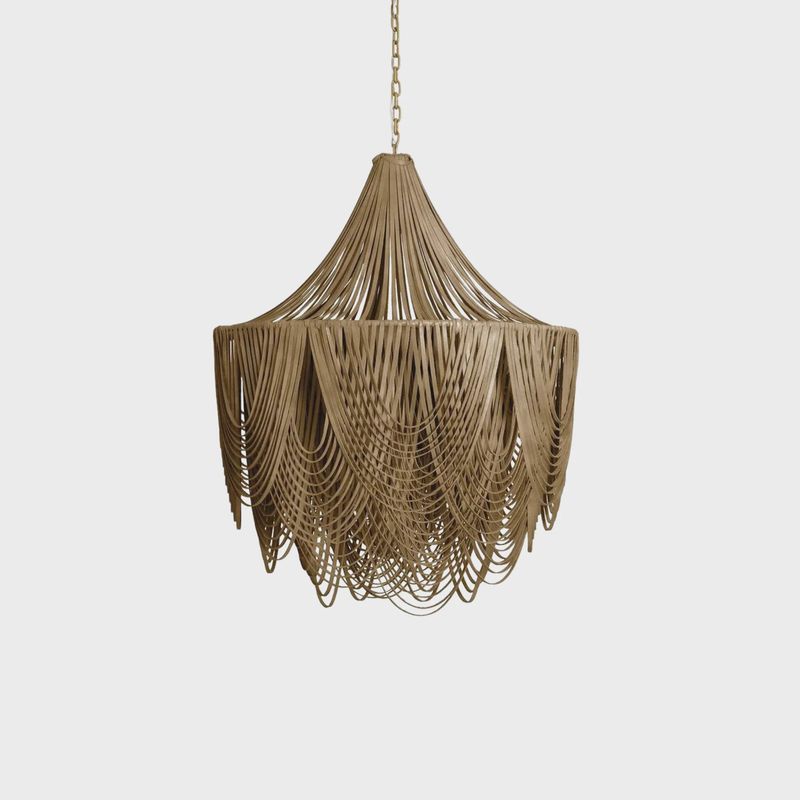 Whisper With Crown Leather Chandelier
