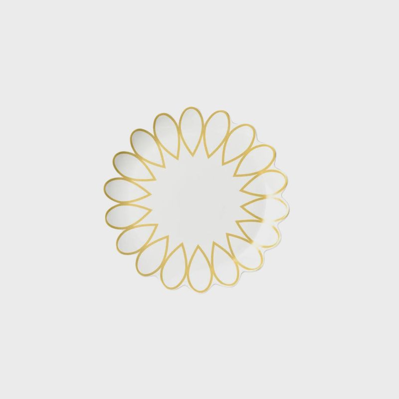 Deco Gold Scallop Salad Plate