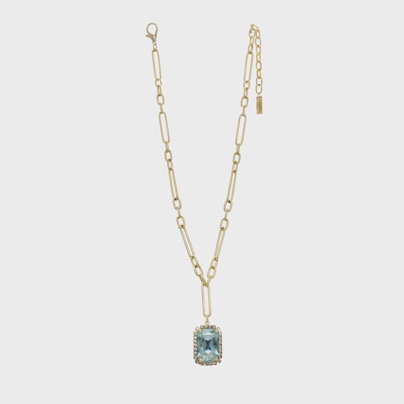 Mini Soleil Necklace | Aqua Champagne