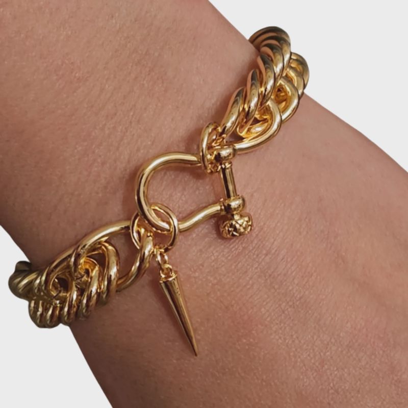 Horse Bit Carabiner Cuban Bracelet – Equestrian Steel