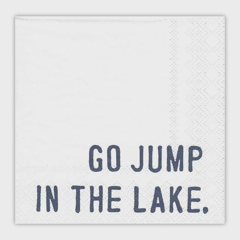 Face to Face Cocktail Napkin - Go Jump In the Lake