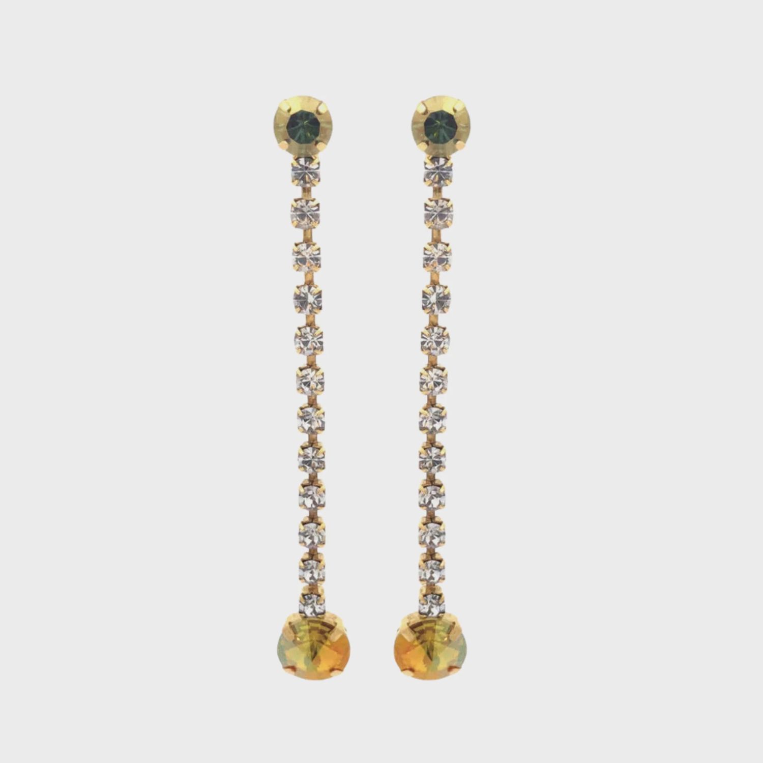 Aliza Earrings | Citrus Lime Brandy