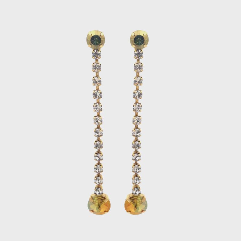 Aliza Earrings | Citrus Lime Brandy