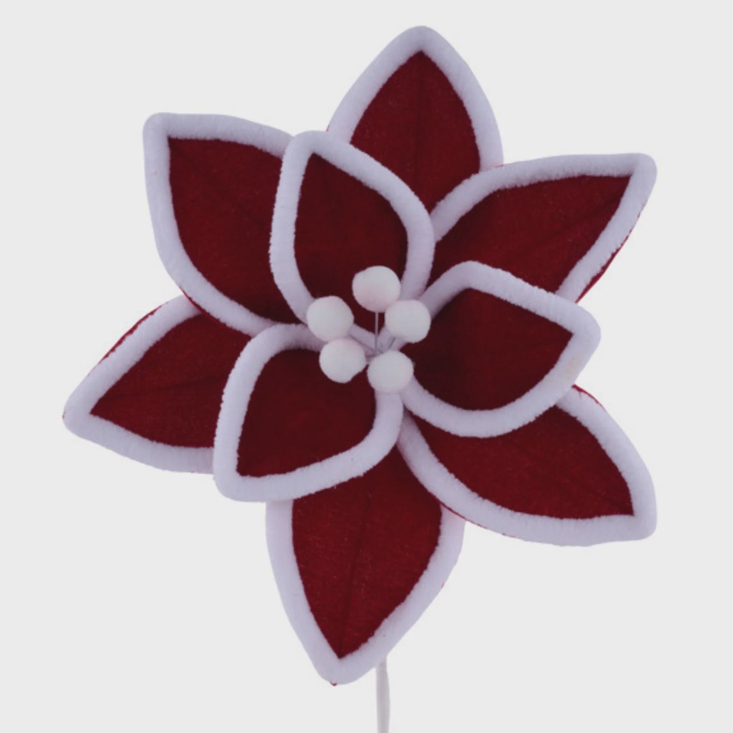 Velvet Poinsettia Pick
