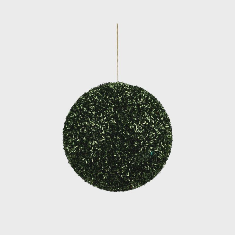 Cut Foil Glitter Ornament | Moss Green