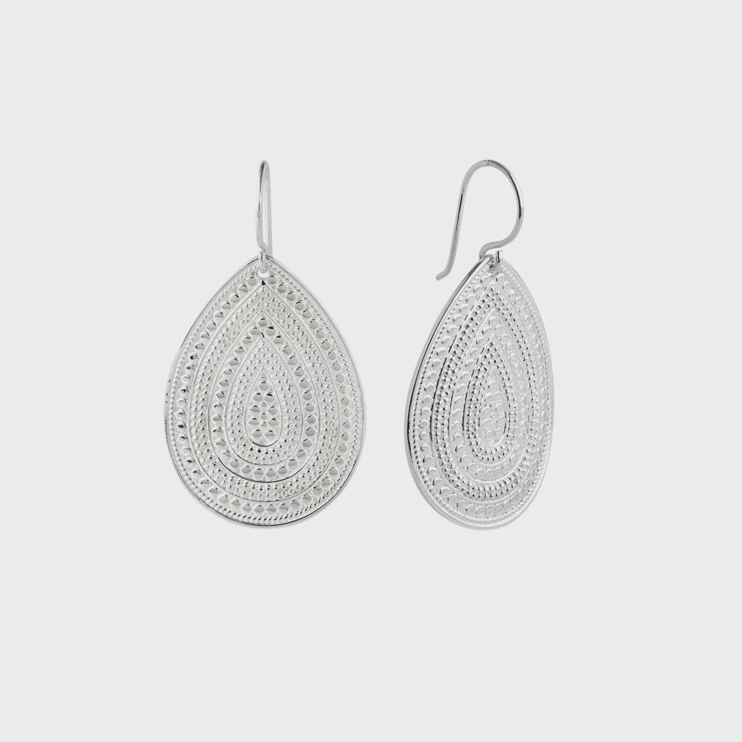 Anna Beck Classic Large Teardrop Earrings | Silver