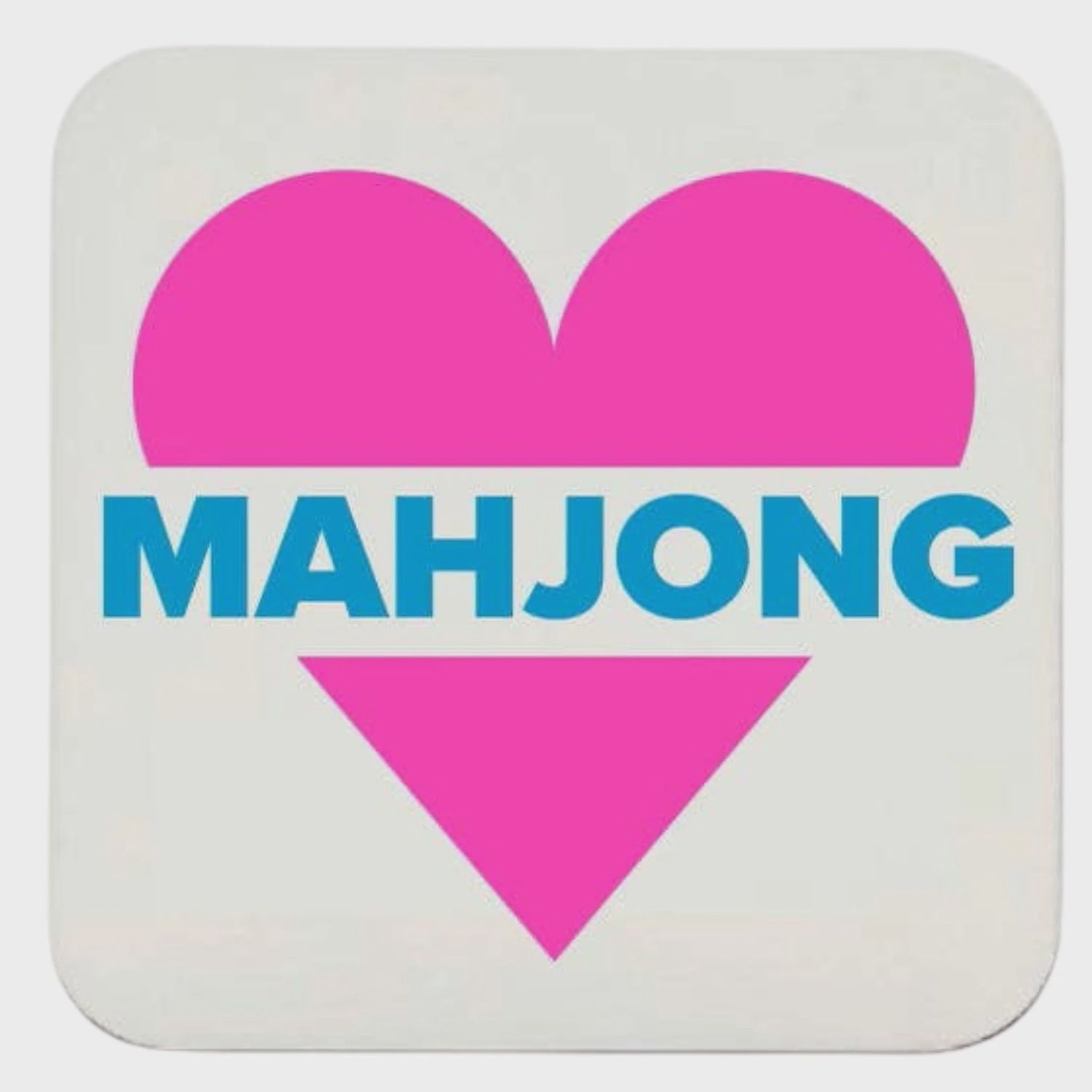 &quot;Heart Mahjong&quot; Coasters