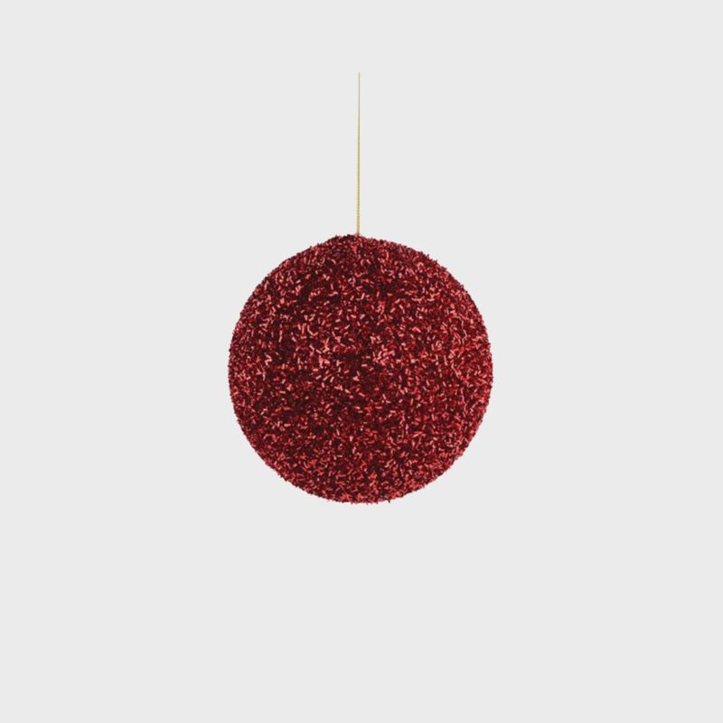 Cut Foil Glitter Ornament | Red