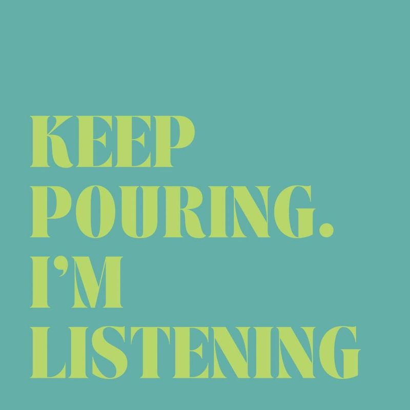 Funny Cocktail Napkins – &quot;Pouring... Listening&quot; Party Napkins (20 Count)