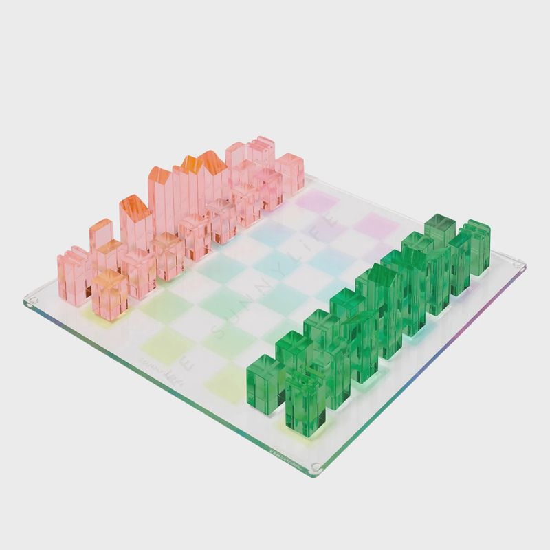 Lucite Chess &amp; Checkers – Luxury 2-in-1 Game Set