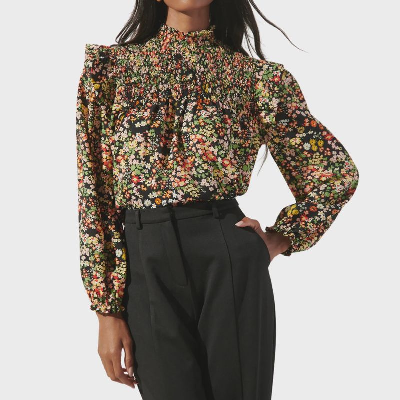 Malta Wildflower Smocked Blouse