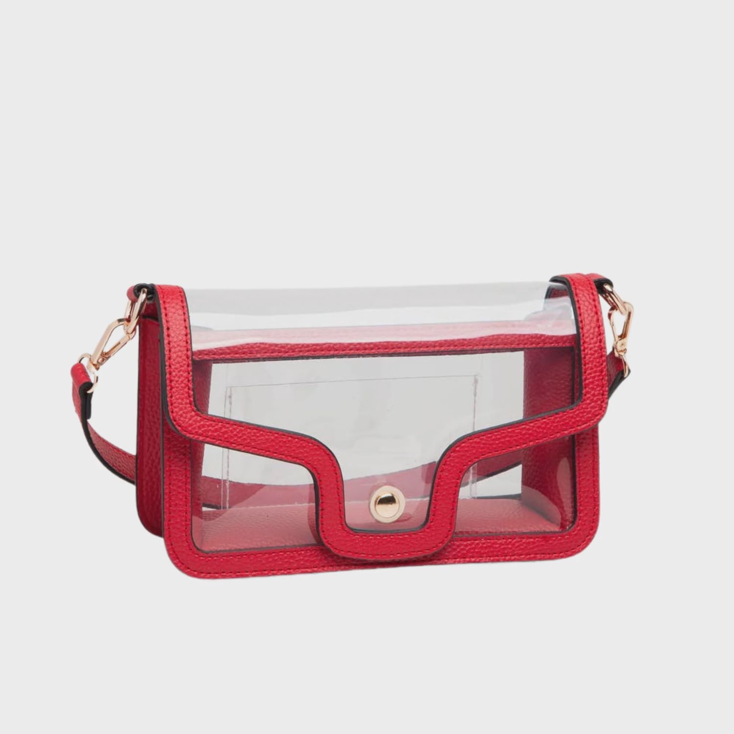 Game Day Stadium Clear Shoulder Bag | Red