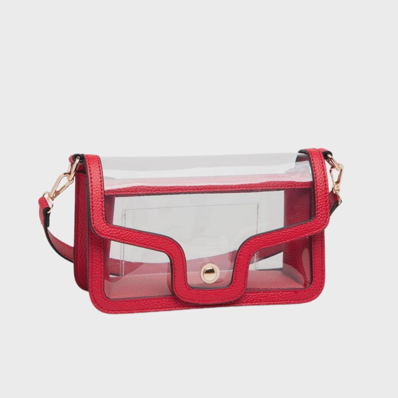 Game Day Stadium Clear Shoulder Bag | Red
