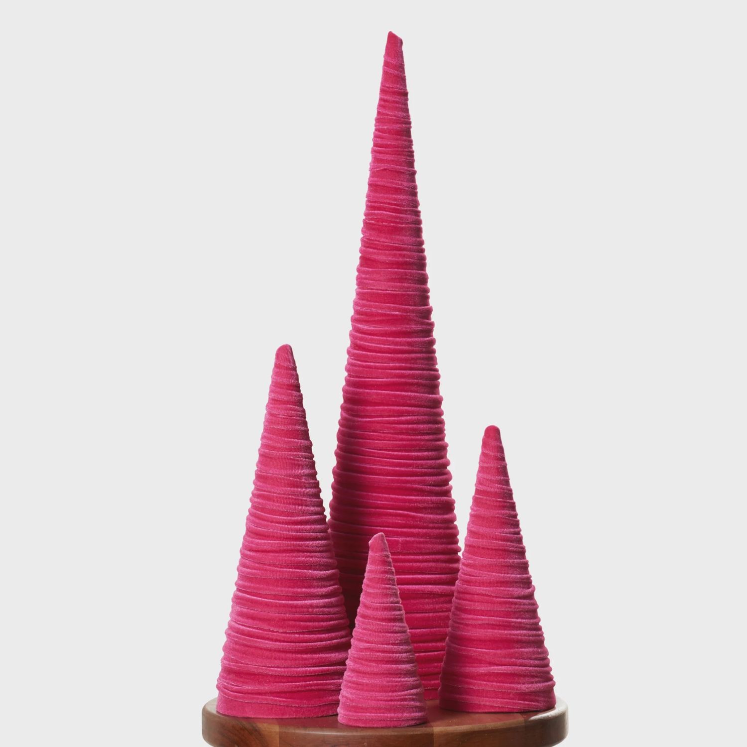 Velvet Cone Trees - Hot Pink (4 Sizes)