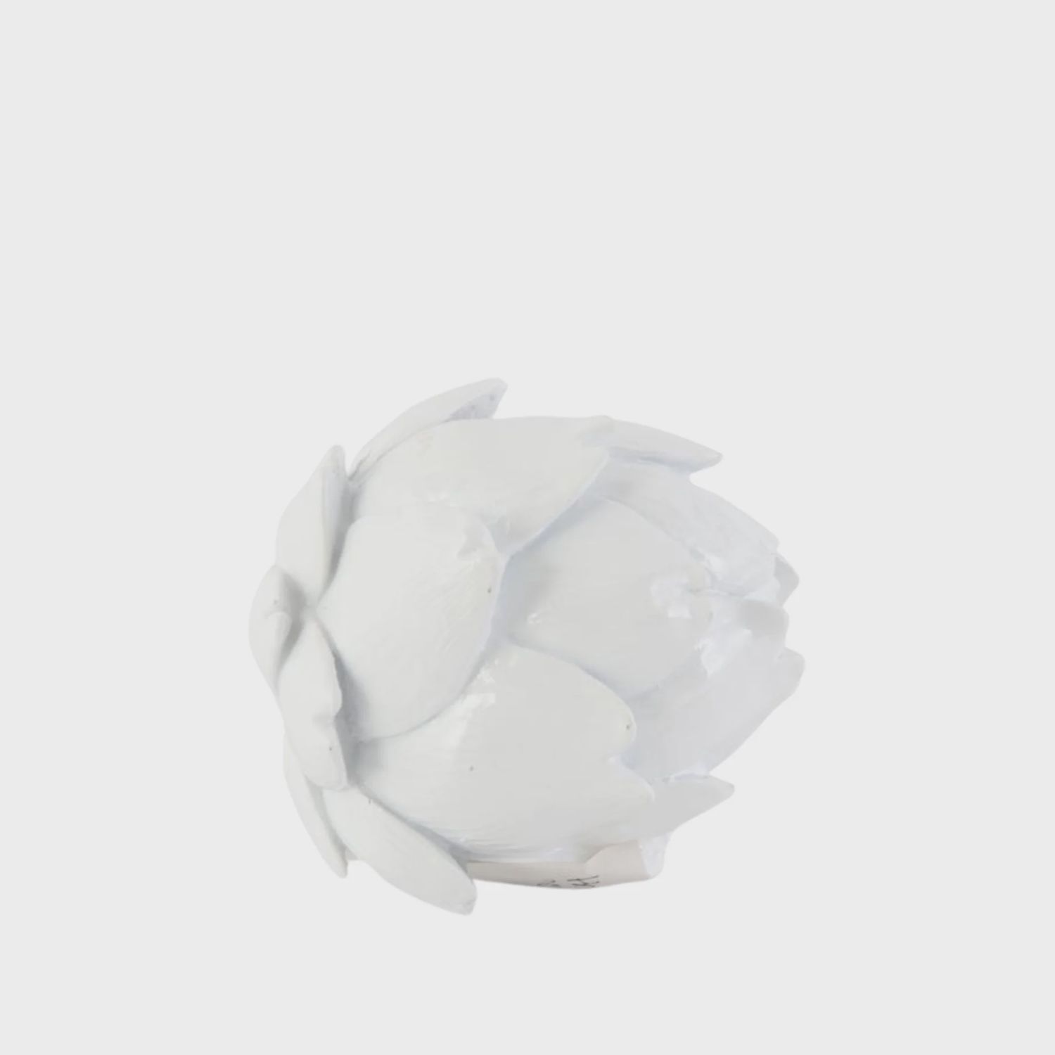 Glossy White Artichoke Decor