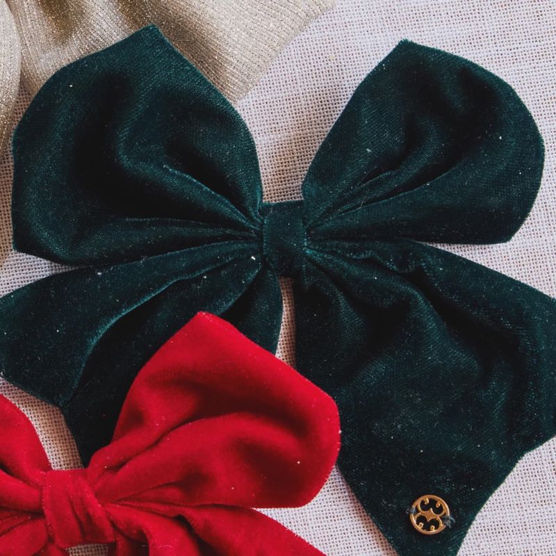 Magnetic Bow | Velvet Green