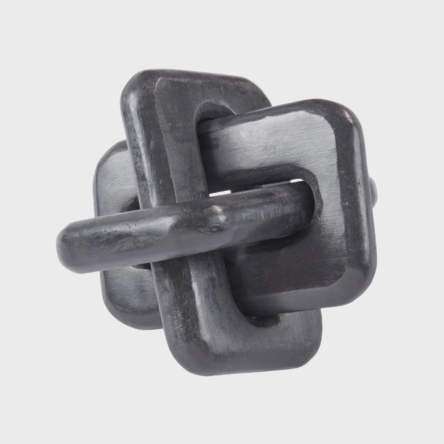 Natural Woodgrain Knot Link - Black / 7&quot;