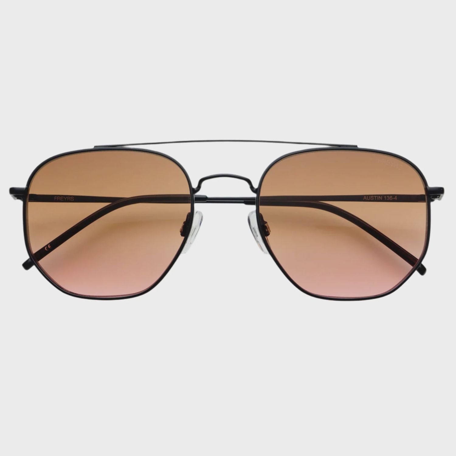 Austin Mens Womens Sunglasses | Black/ Brown