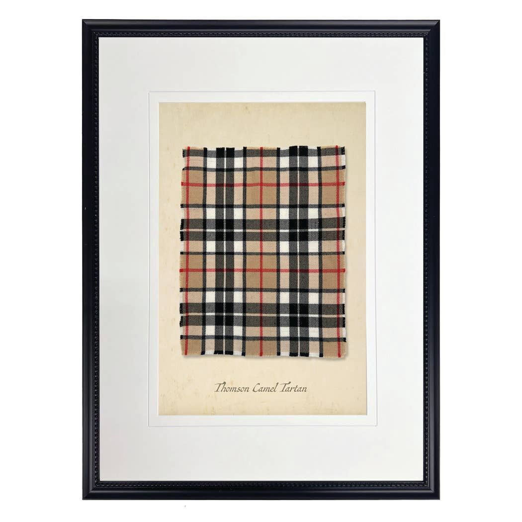Matted print of the Thomson camel tartan plaid 8&quot; X 10&quot;