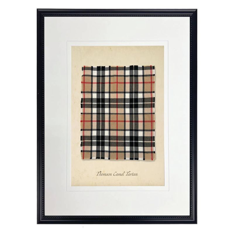 Matted print of the Thomson camel tartan plaid 8&quot; X 10&quot;