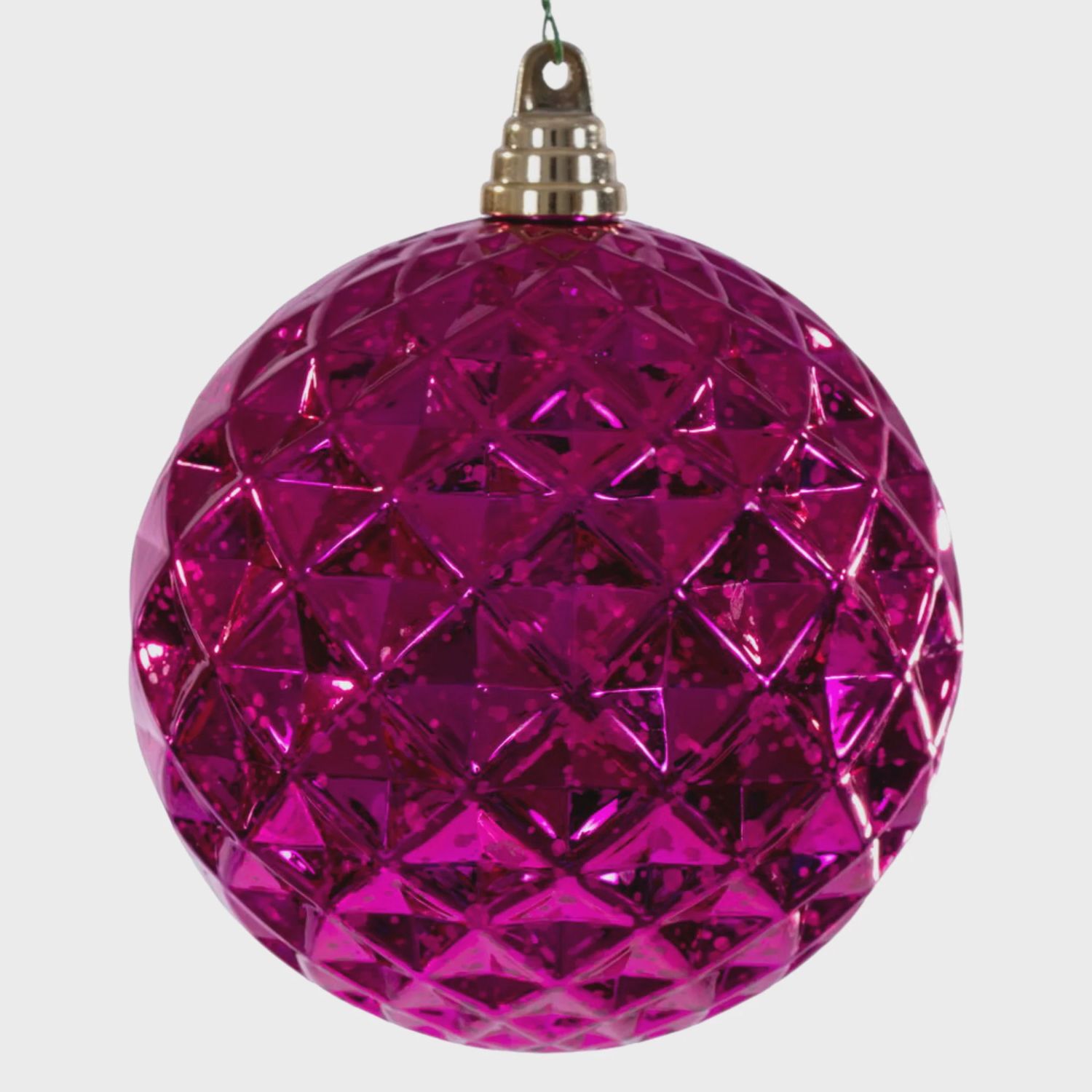 Fuchsia Diamond Mercury Ornament 6&quot;