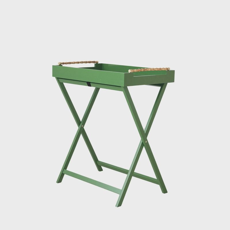 Folding Table With Removable Tray | Green