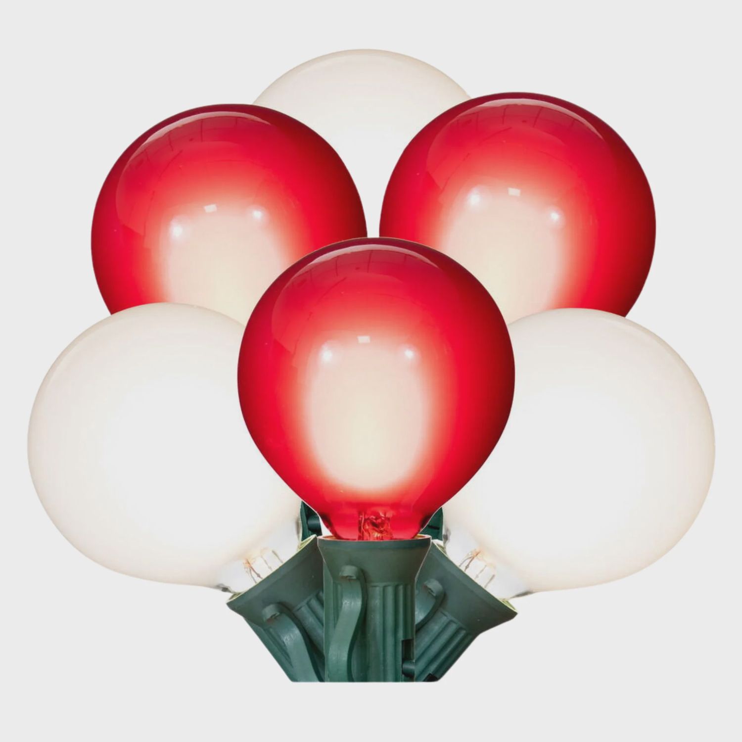 Red &amp; White LED Glass G50-E12 Lights