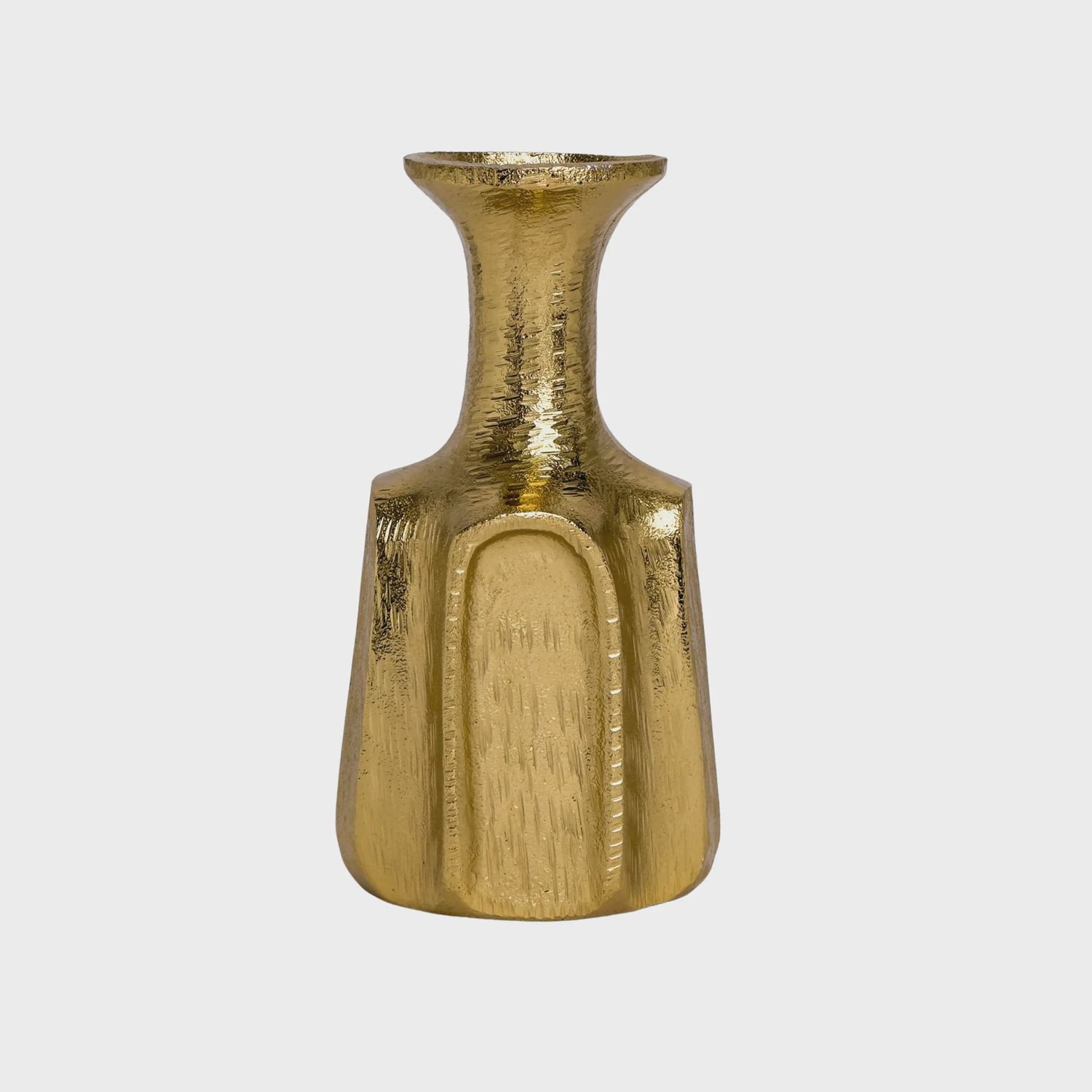 Gold Vase with Arched Detailing