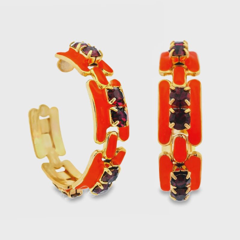 Hillary Hoops | Orange &amp; Fuchsia