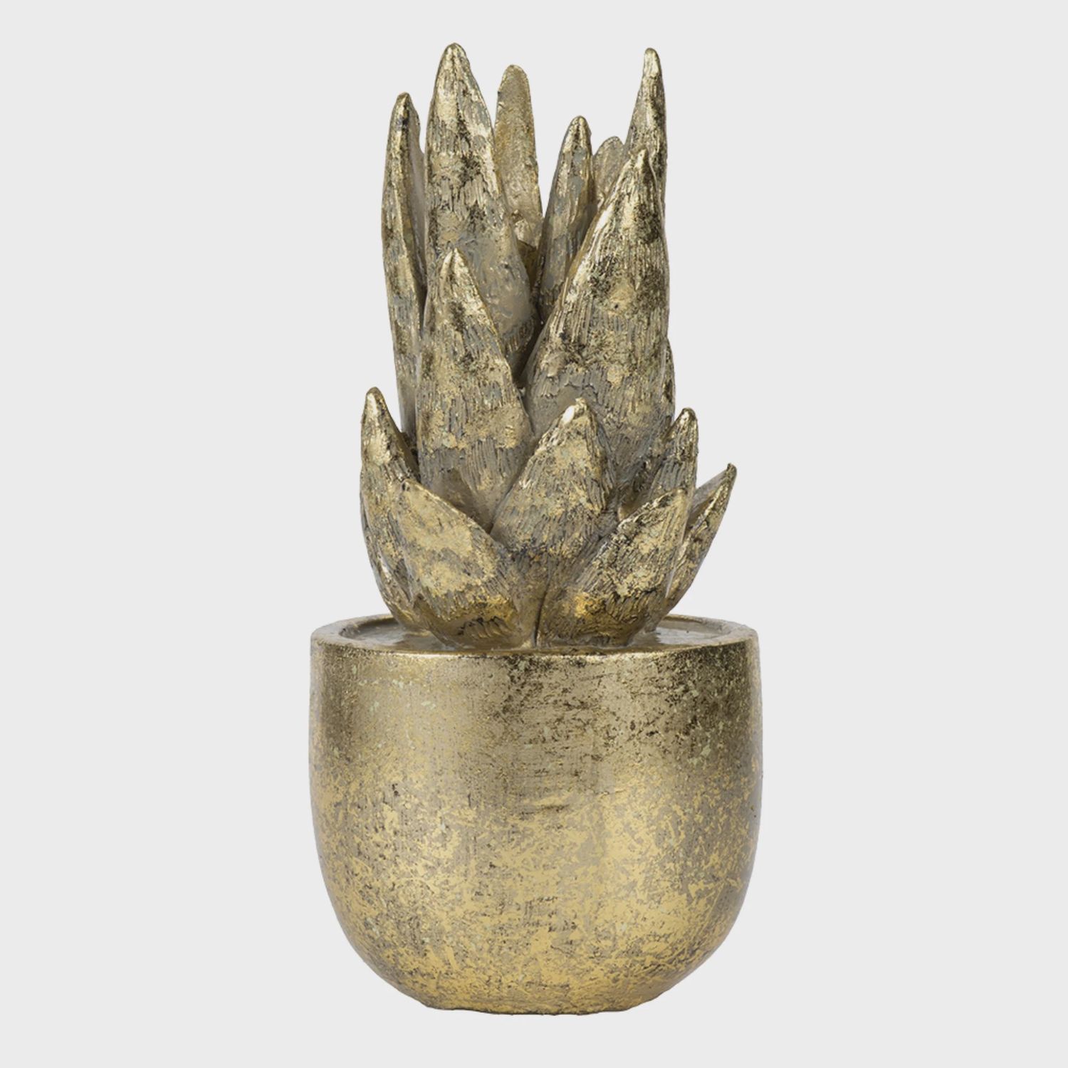 Gold Succulent Figurine - Short Base