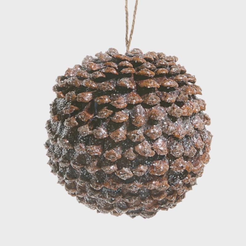 Iced Pinecone Ornament